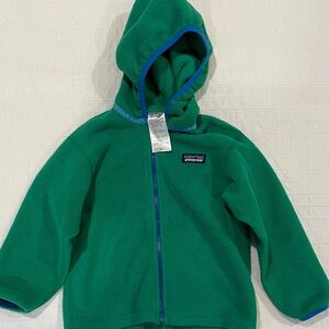 Patagonia Emerald Fleece Jacket with Blue Accents